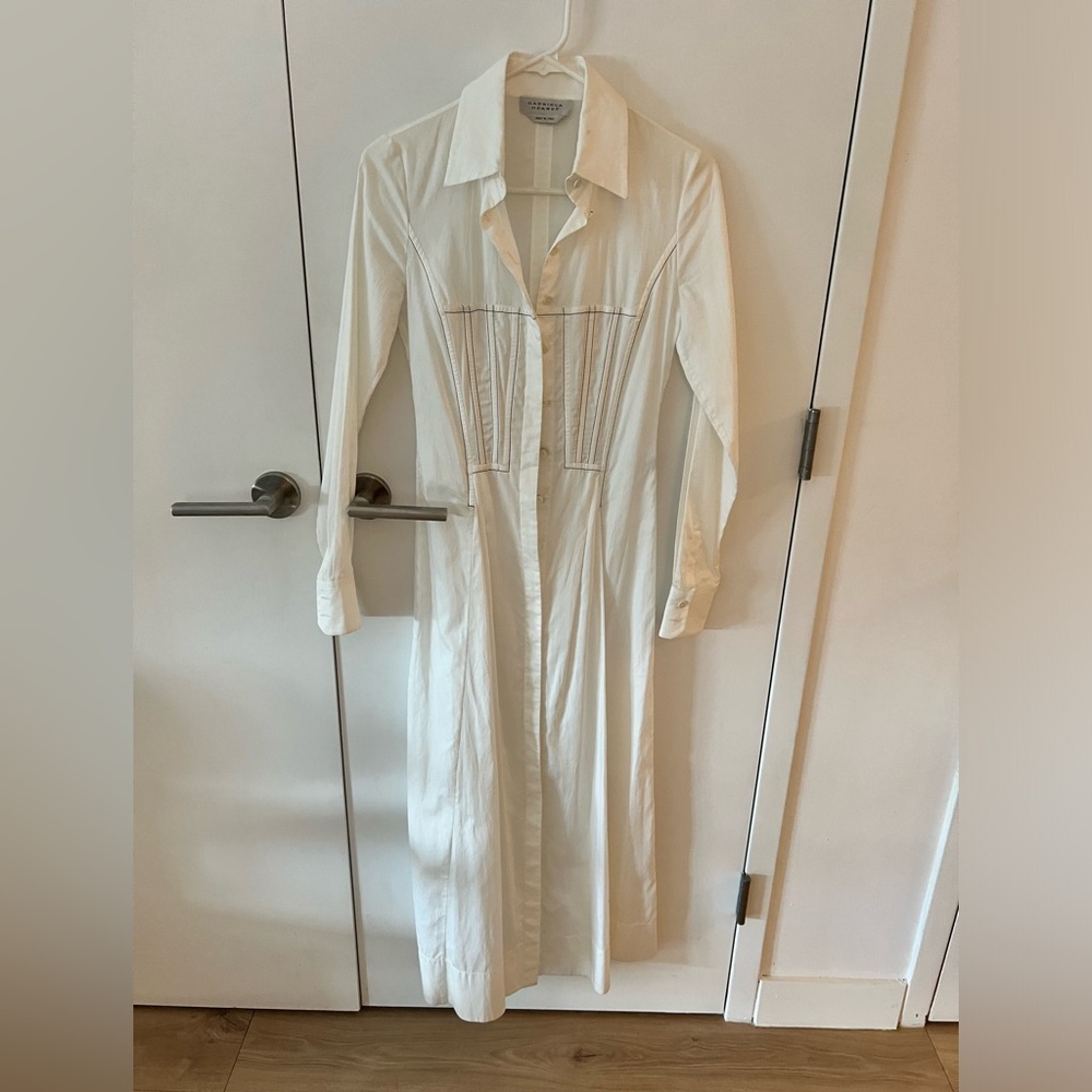 Gabriela Hearst White Petite Boning Dress